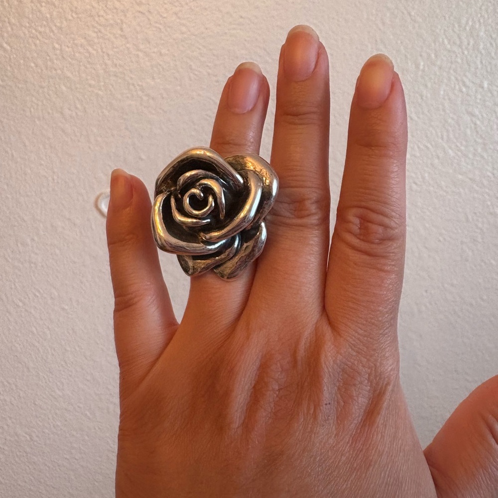 Silver Rose Ring - image 5